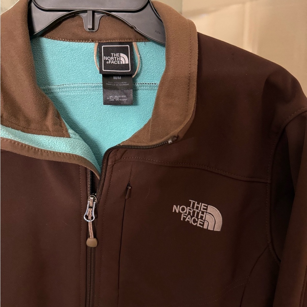 The North Face Women’s Brown Apex Softshell Jacket Teal Interior Size Medium - Picture 2 of 8